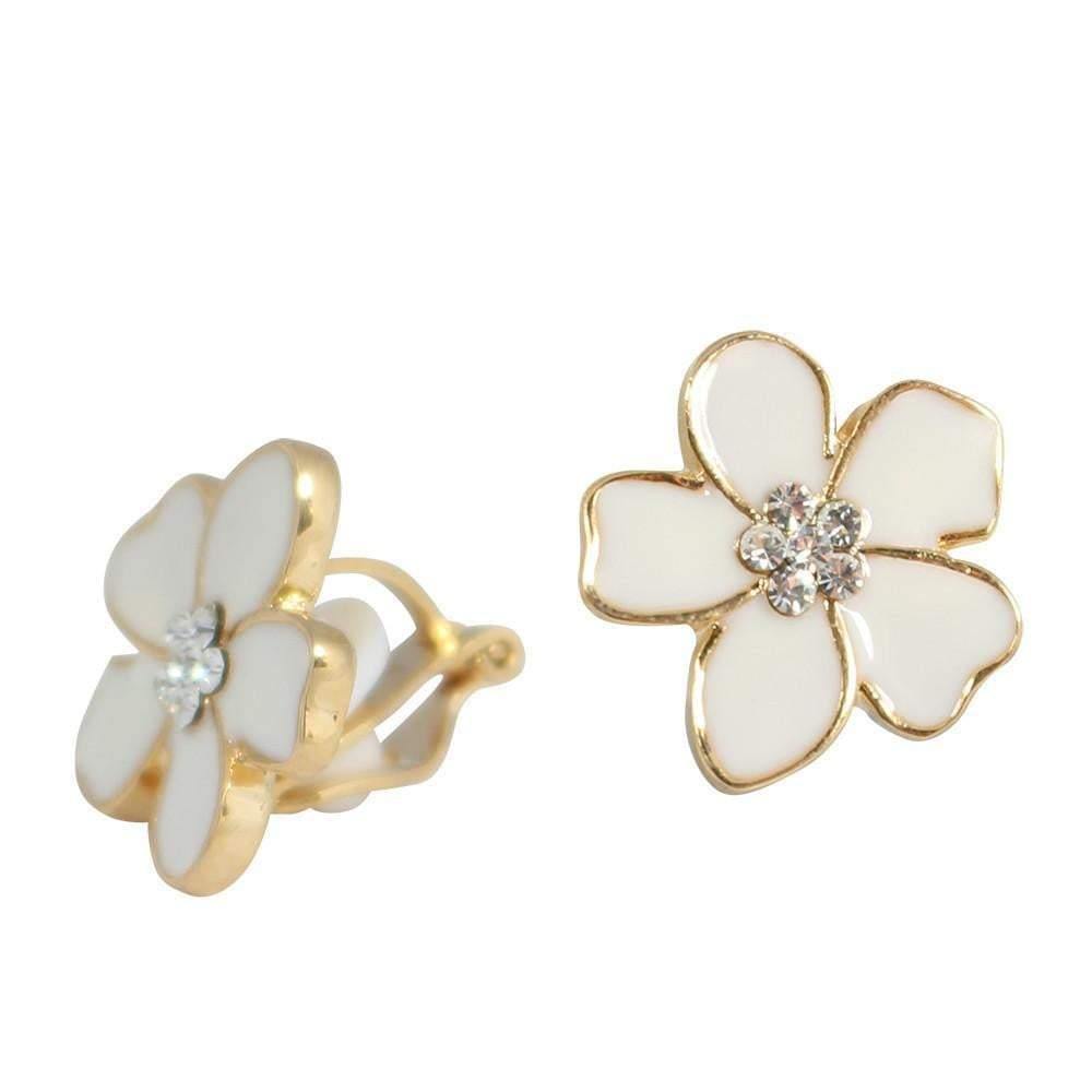 Clip On Dazzling Daisy Stud Earrings – Clip On Earrings