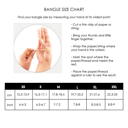 Bangle and bracelet chart