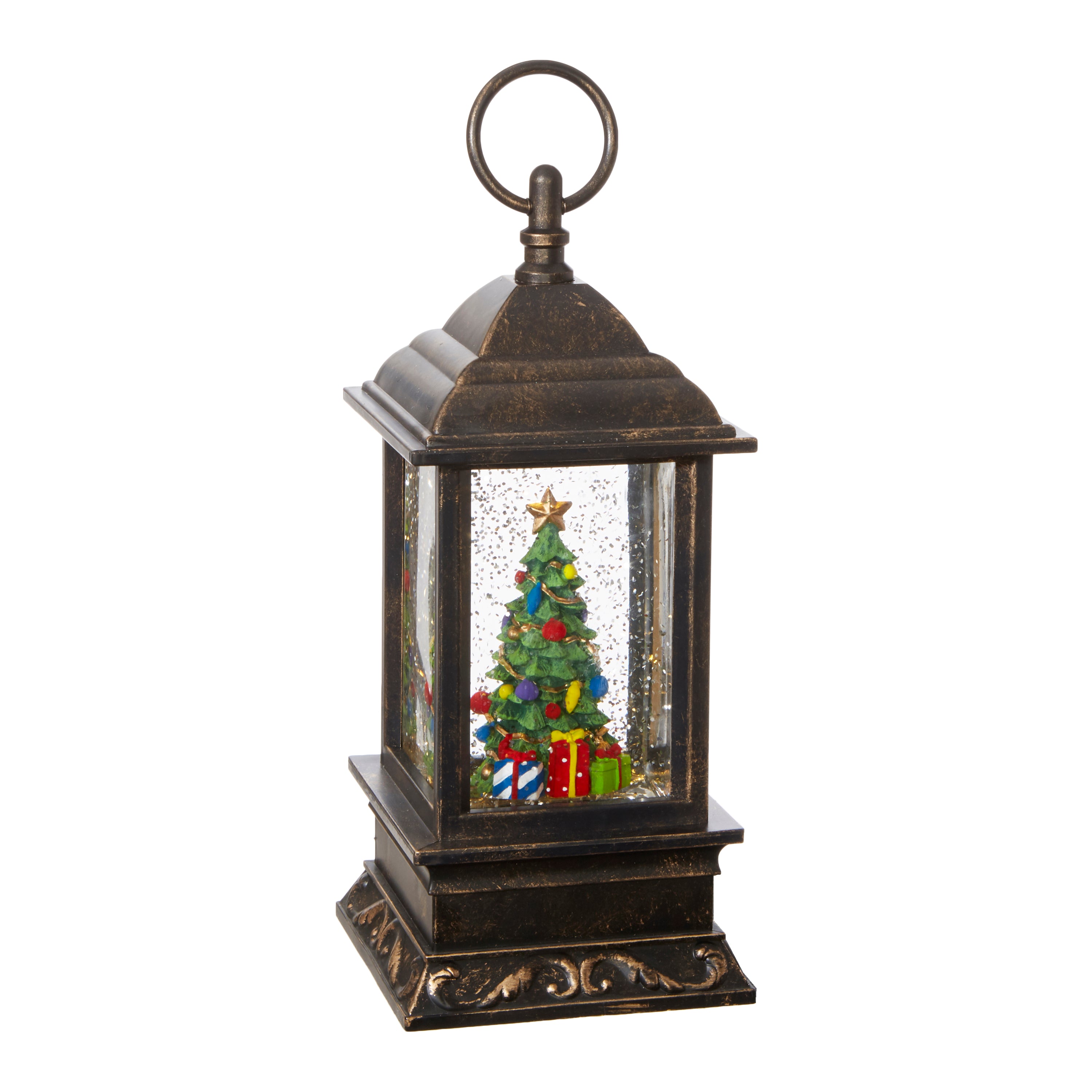 Lighted Christmas Tree in Water Lantern