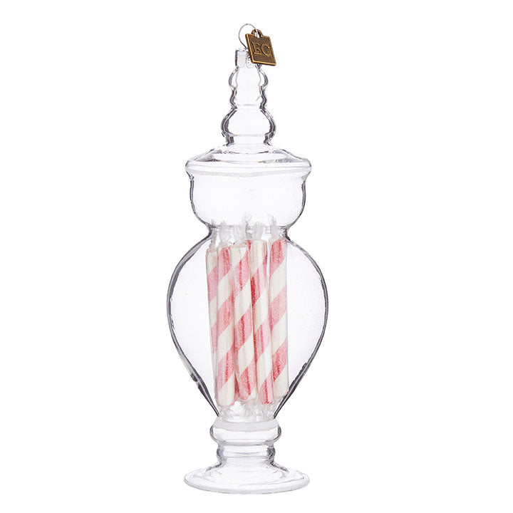 Peppermint Sticks in Jar Ornament