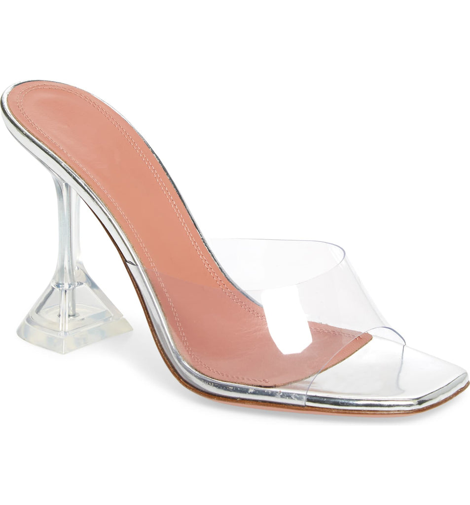 clear plastic heels