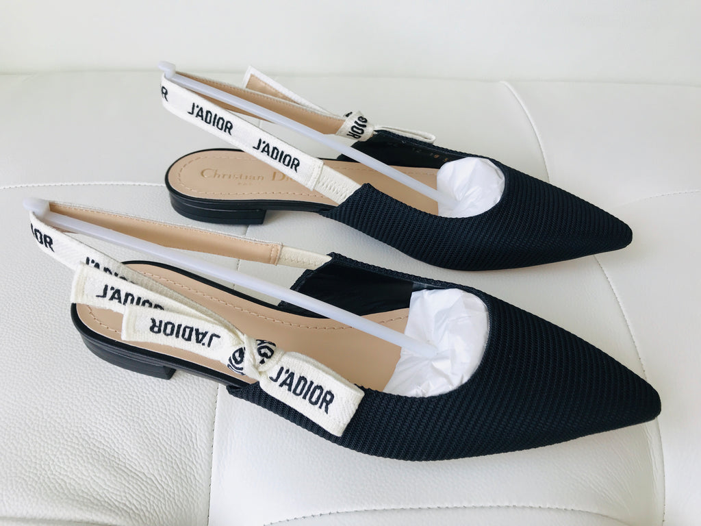 dior flat slingback shoes