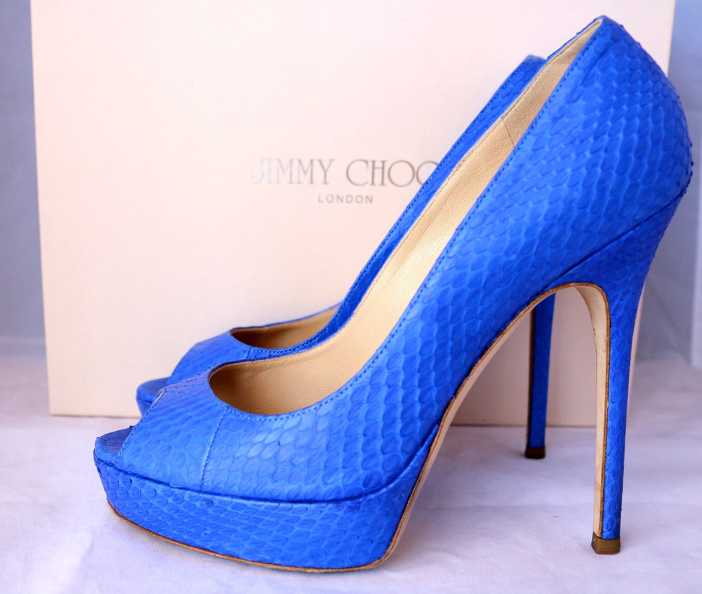 $995 JIMMY CHOO WATER SNAKE SNAKESKIN 