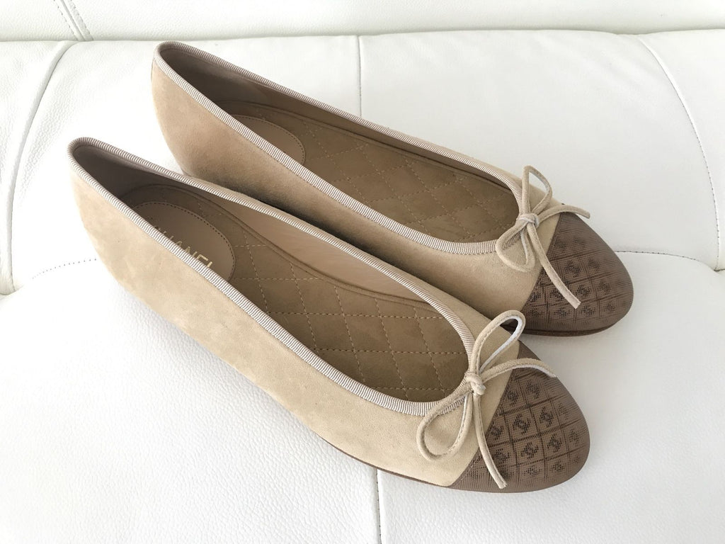 beige ballet flats