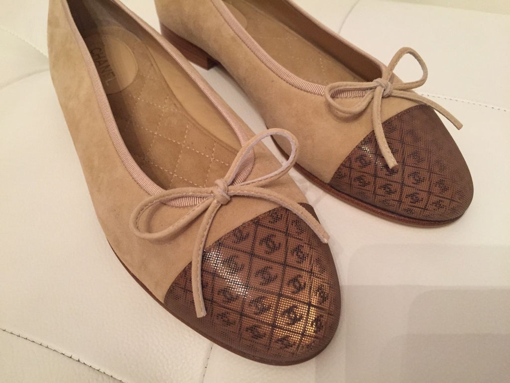 chanel nude flats