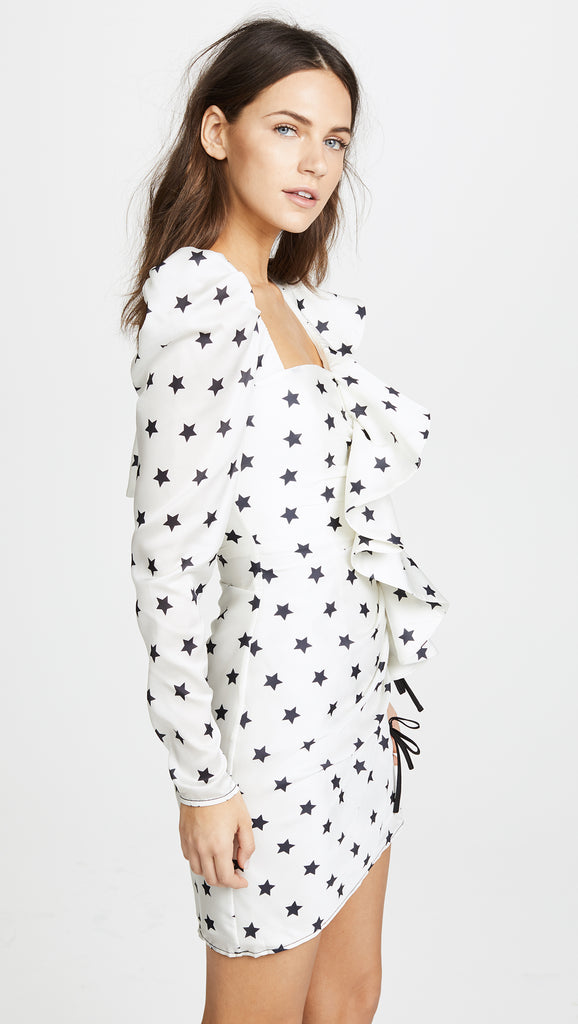 self portrait white star dress