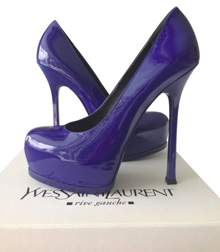 ysl blue shoes