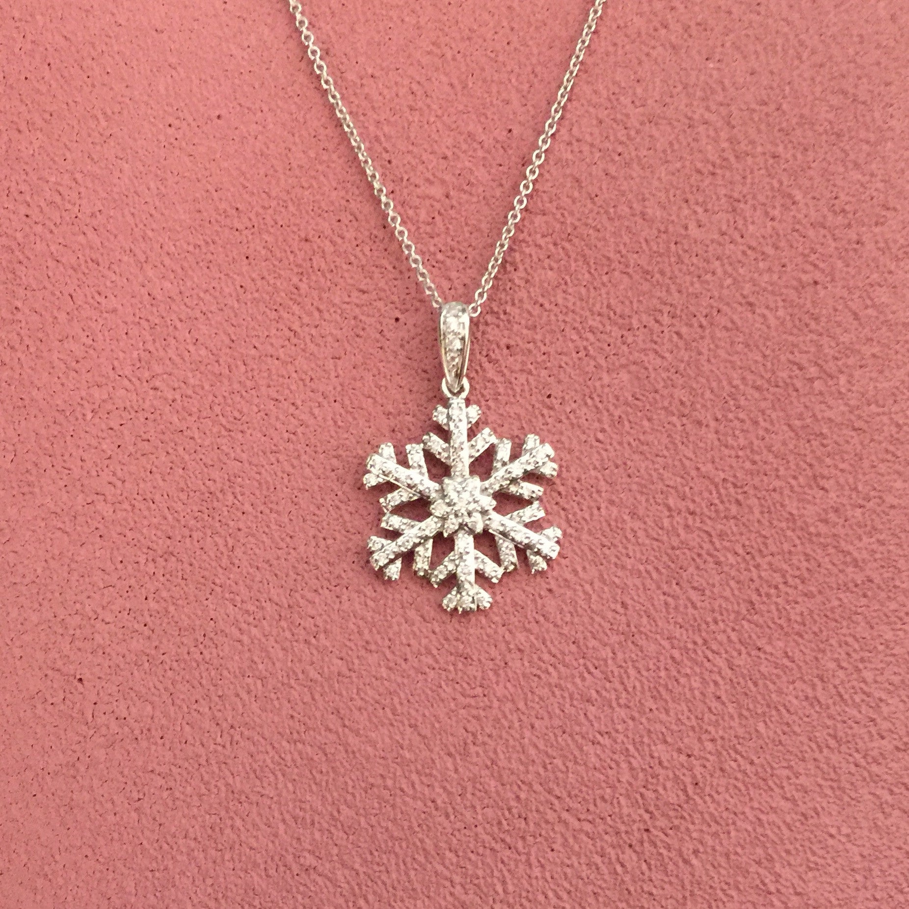 14k White Gold and Diamond Pendant