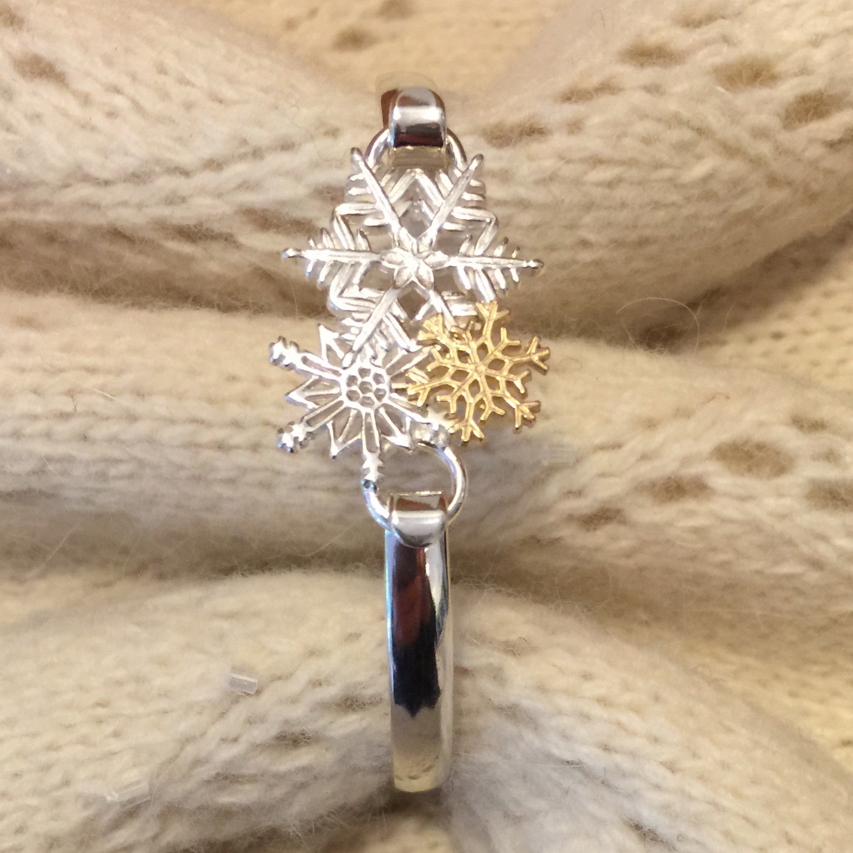 Sterling and 14K Snowflakes Swap Top