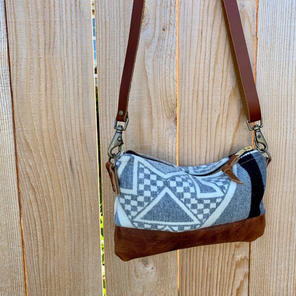The Willamette Crossbody in Pendleton® wool and leather by Meant Mfg.