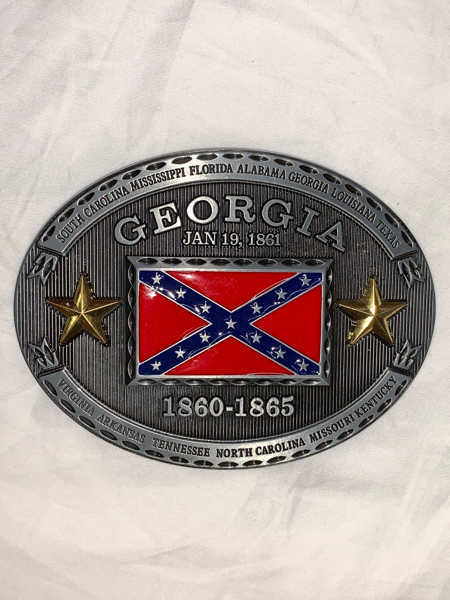 Georgia confederate flag belt buckle – The Dixie Shop