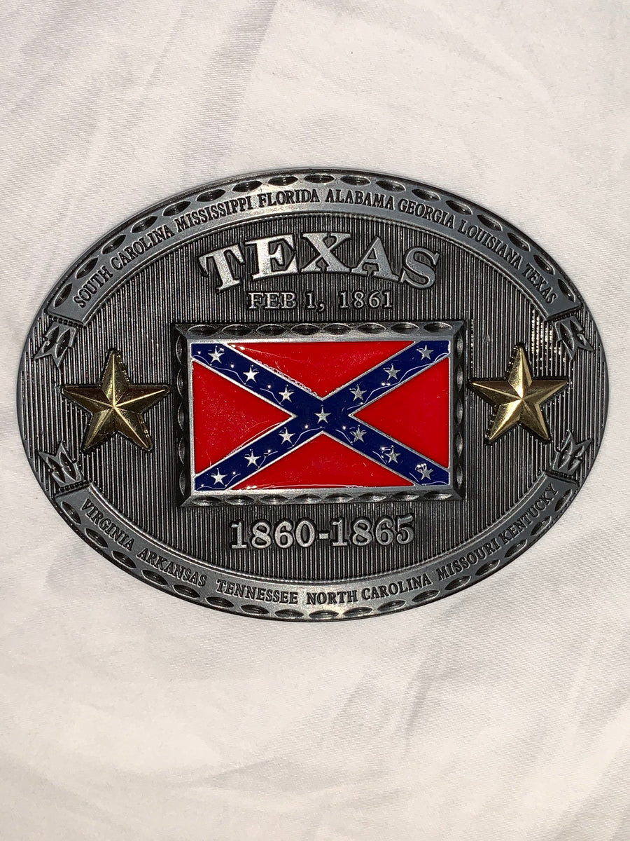 Texas confederate flag belt buckle – The Dixie Shop