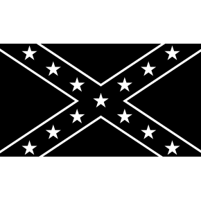 Black Confederate Flag Sticker – The Dixie Shop