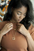 Clover Pendant Necklace / Goldstone - Michelle Starbuck Designs