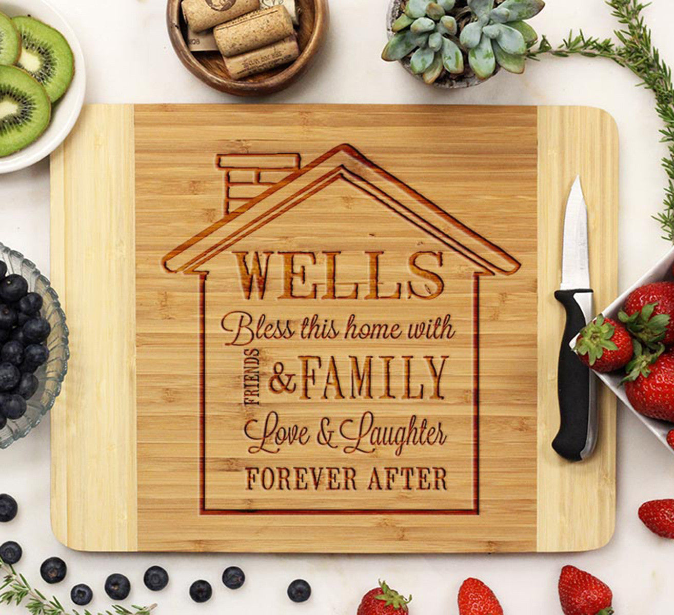 Cutting Board Wells House Design Stamp Out