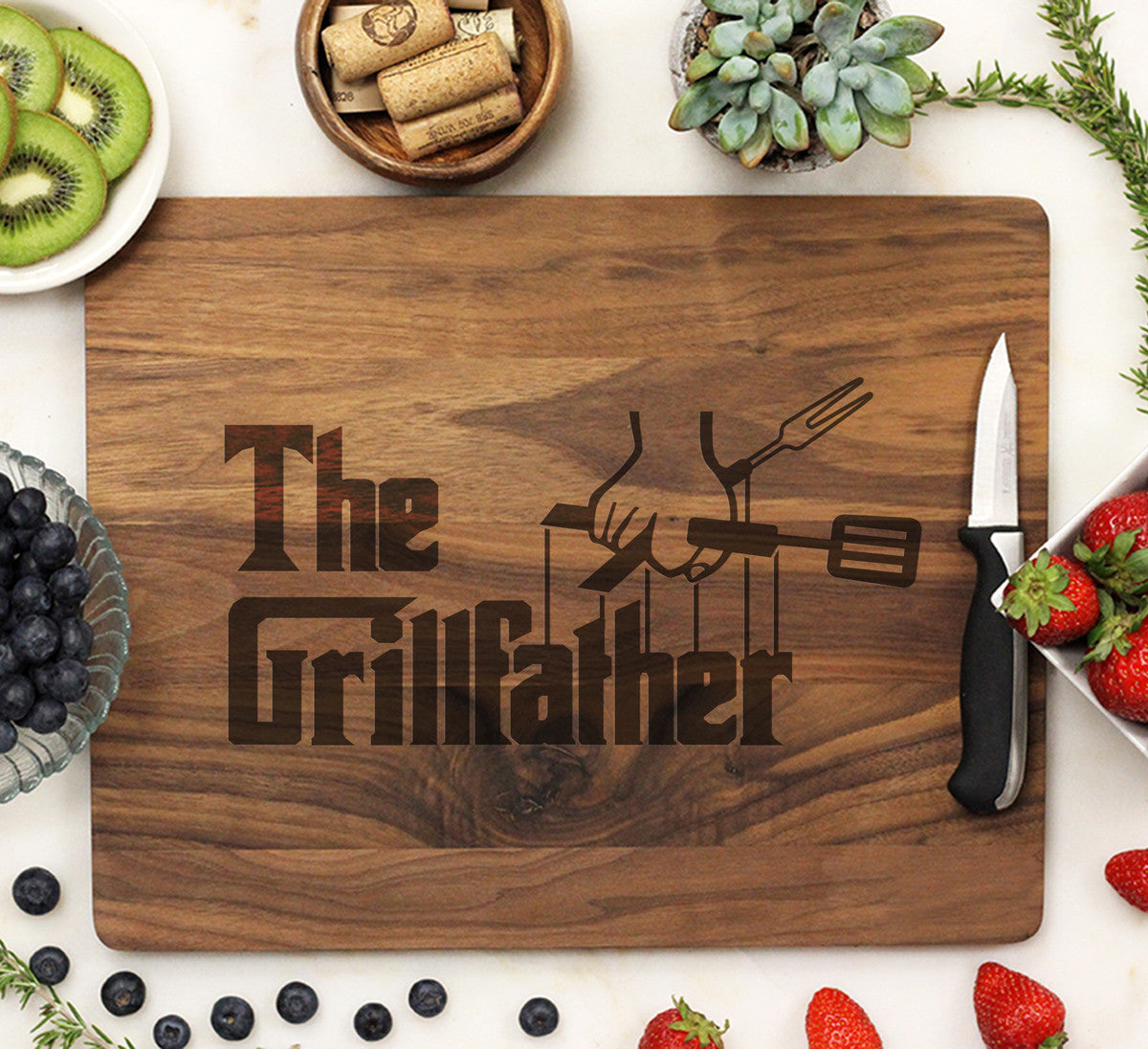 The Grill Father Cutting Board Stamp Out