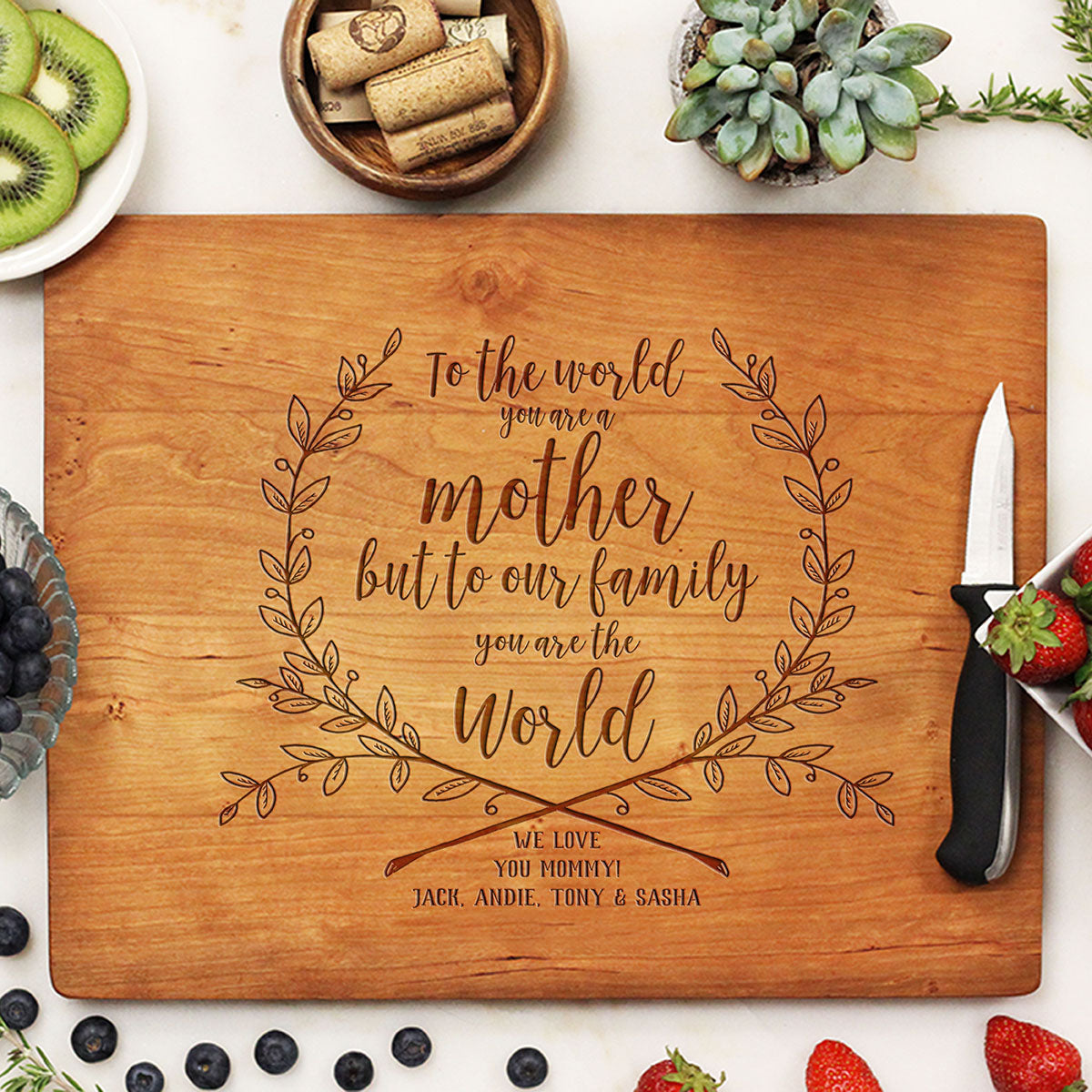 Personalized Wooden Cutting Board For Mother's Day – Stamp Out