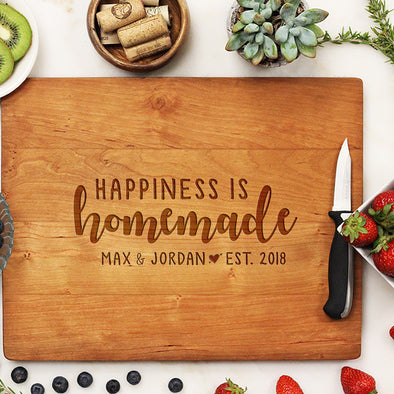 Personalized Happiness Is Homemade Cutting Board, 61477