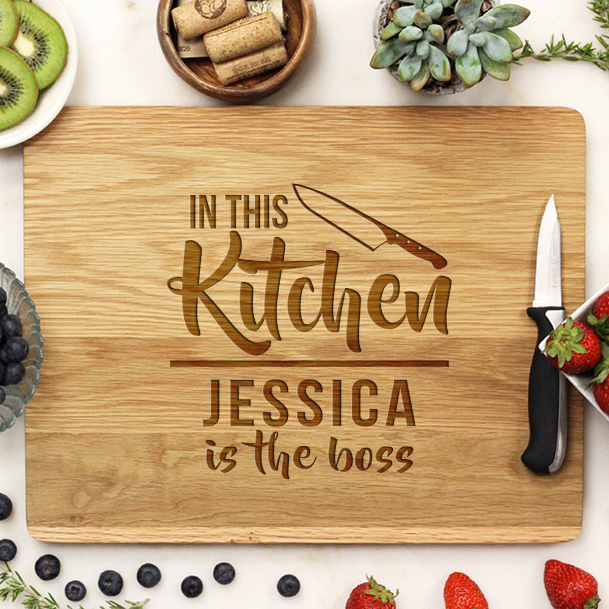 Personalized Engraved Cutting Board Custom Housewarming Cutting Board