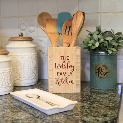 Personalized, Wooden Kitchen Utensil Set, Kitchen 