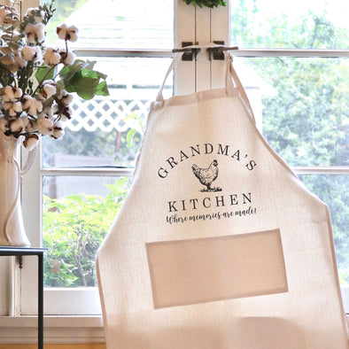 Grandma's Kitchen Where Memories Are Made - Gift For Mom, Gift For Grandma  - Personalized Apron