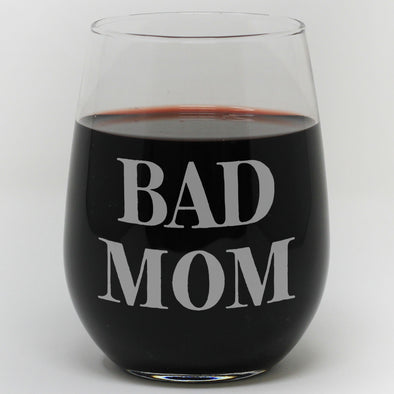 Bad Mom Club Stemless Wine Tumblers, Mom Juice, Bad Moms Wine