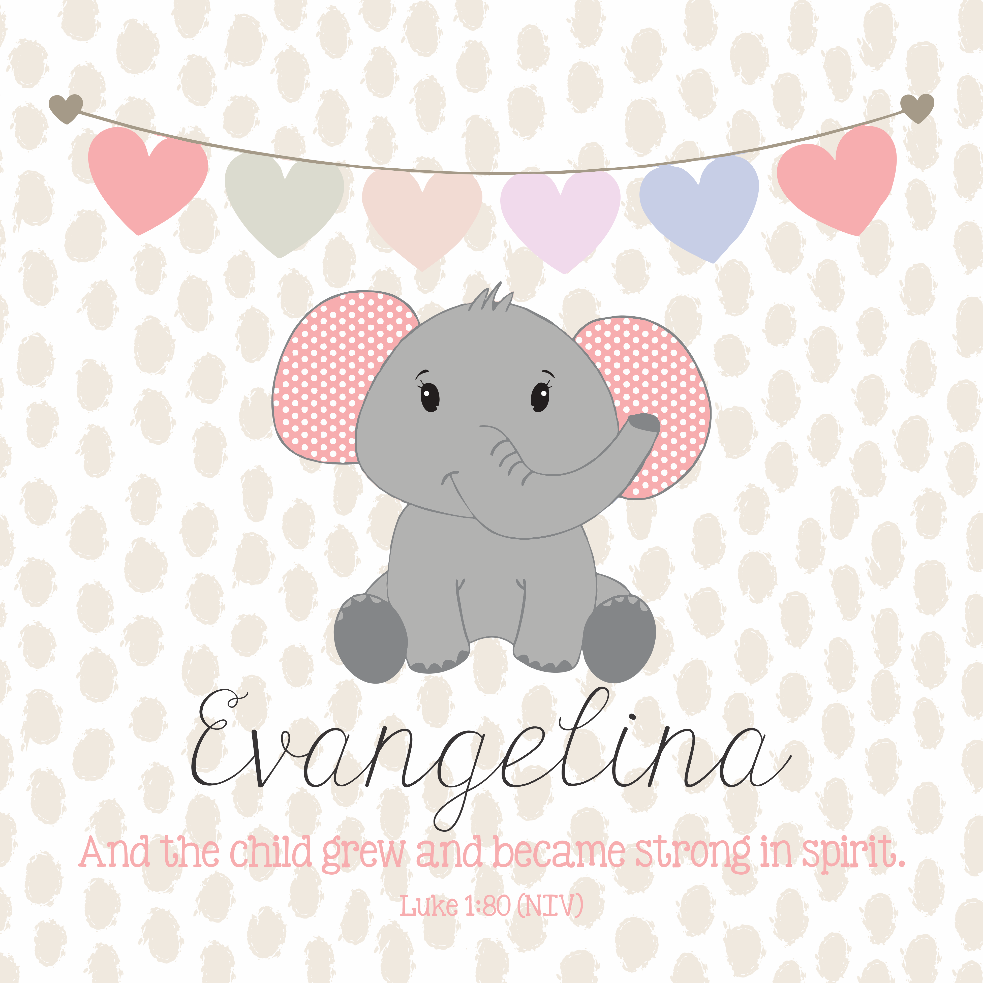 Cute Elephant Wall Door Sign Kid S Room Sign Custom Wall Sign Evangelina