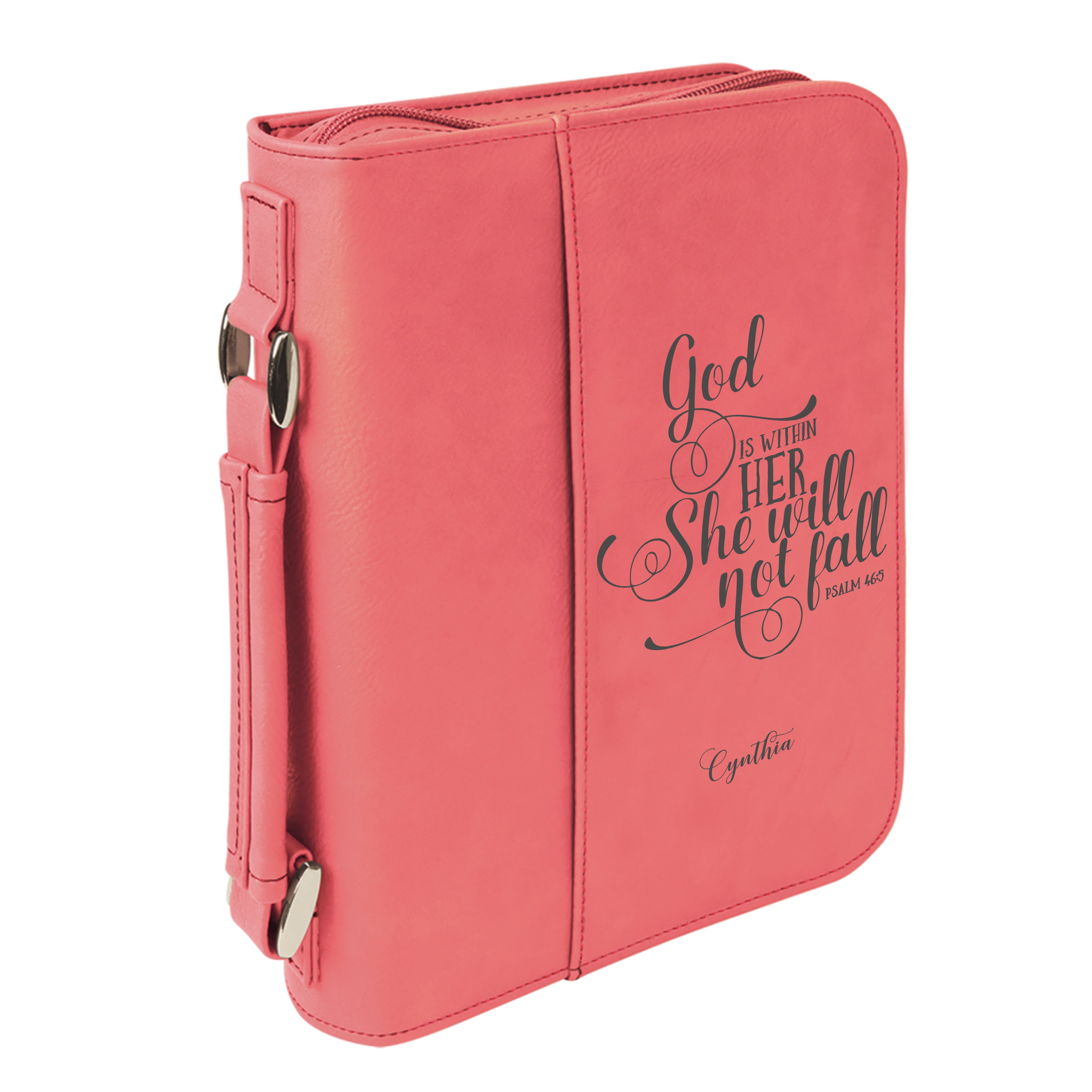 Personalized Bible Case God Is Within Her She Will Not Fall Psalm 46 5 Zip Cover Custom Bible Cover Customized Bible Cover Engraved Bible Cover Bible Case Inspirational Bible Cover Scripture Bible Case