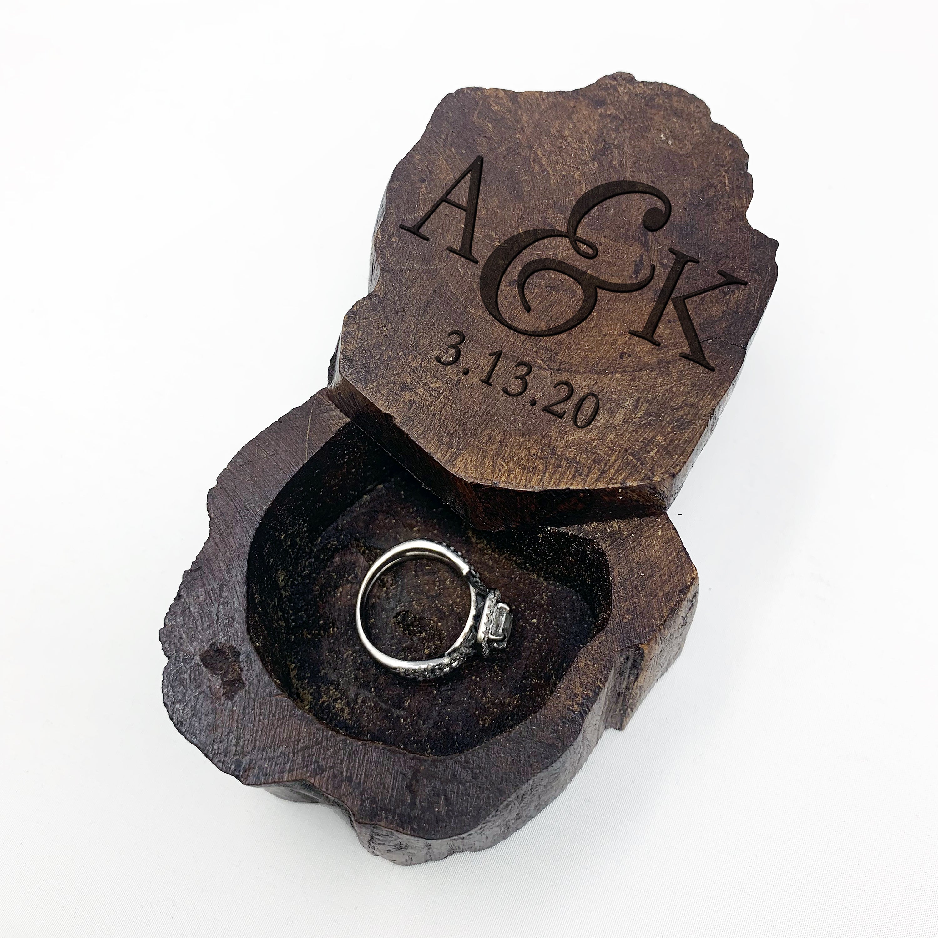 engagement ring with box