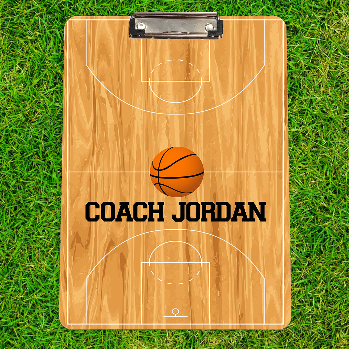 Personalized Basketball Coach Clipboard – Stamp Out