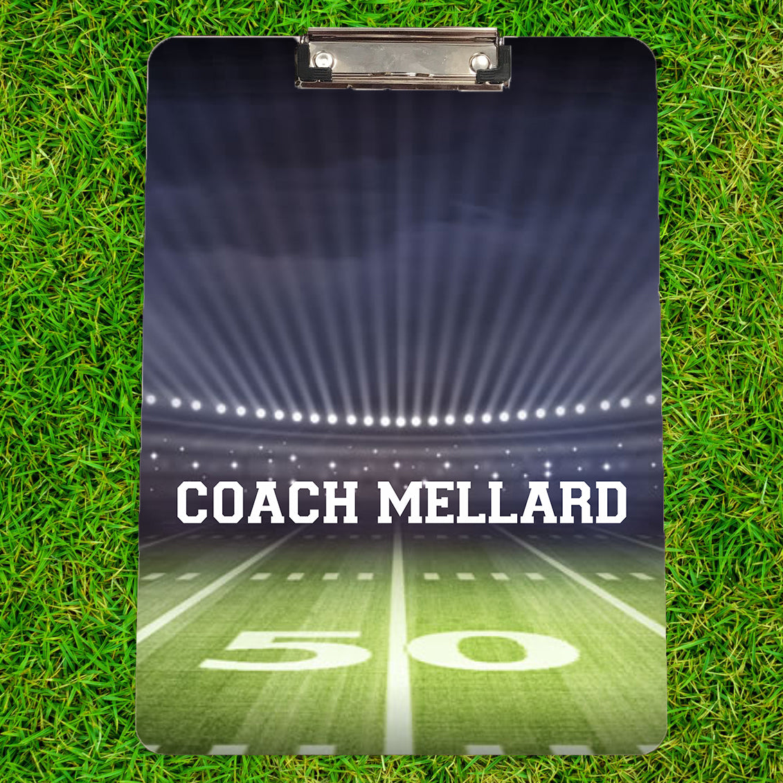 Personalized Football Coach Clipboard – Stamp Out