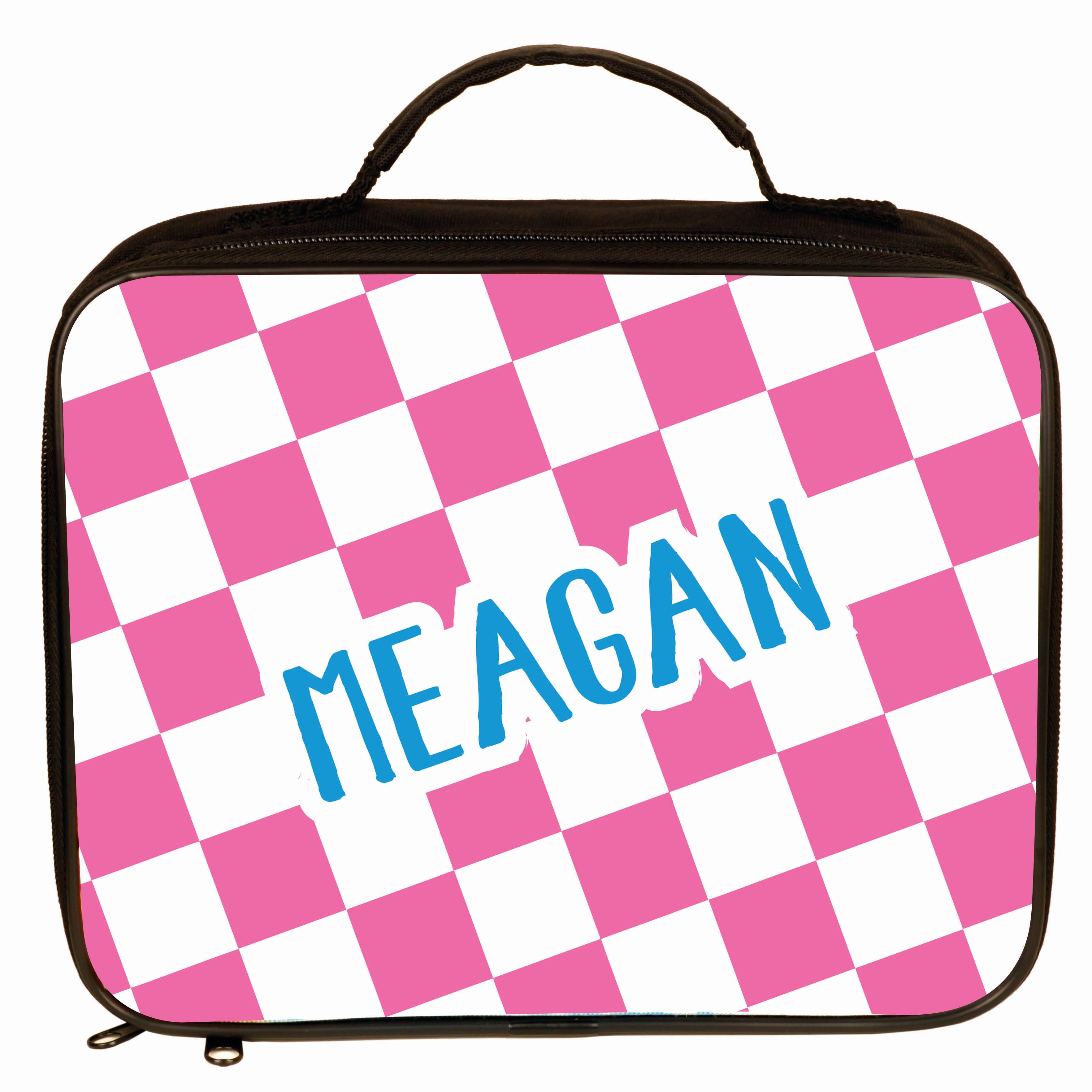 checkered lunch box