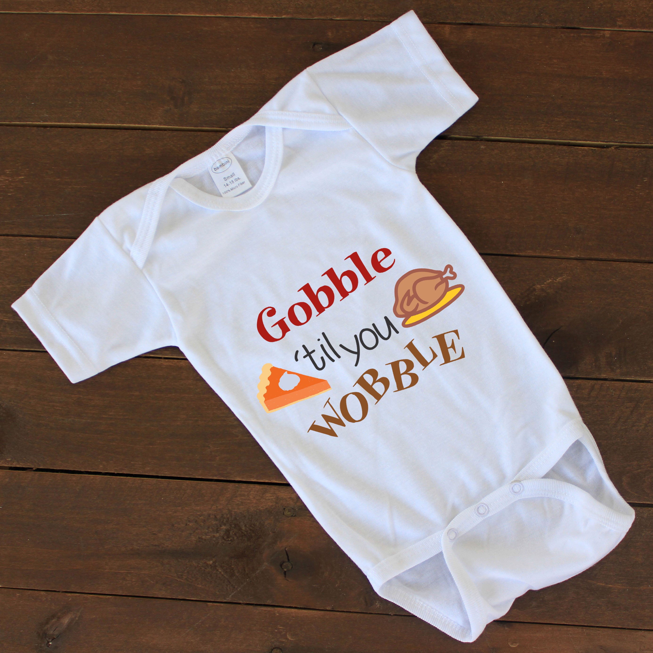 gobble til you wobble baby outfit