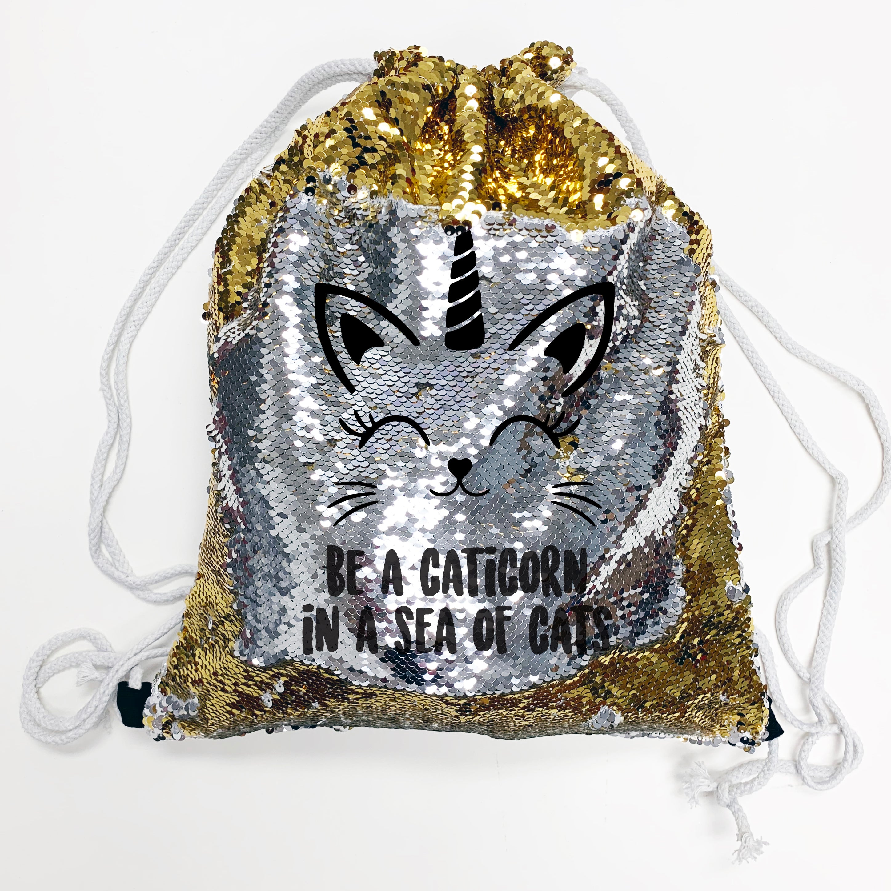 drawstring sequin bag