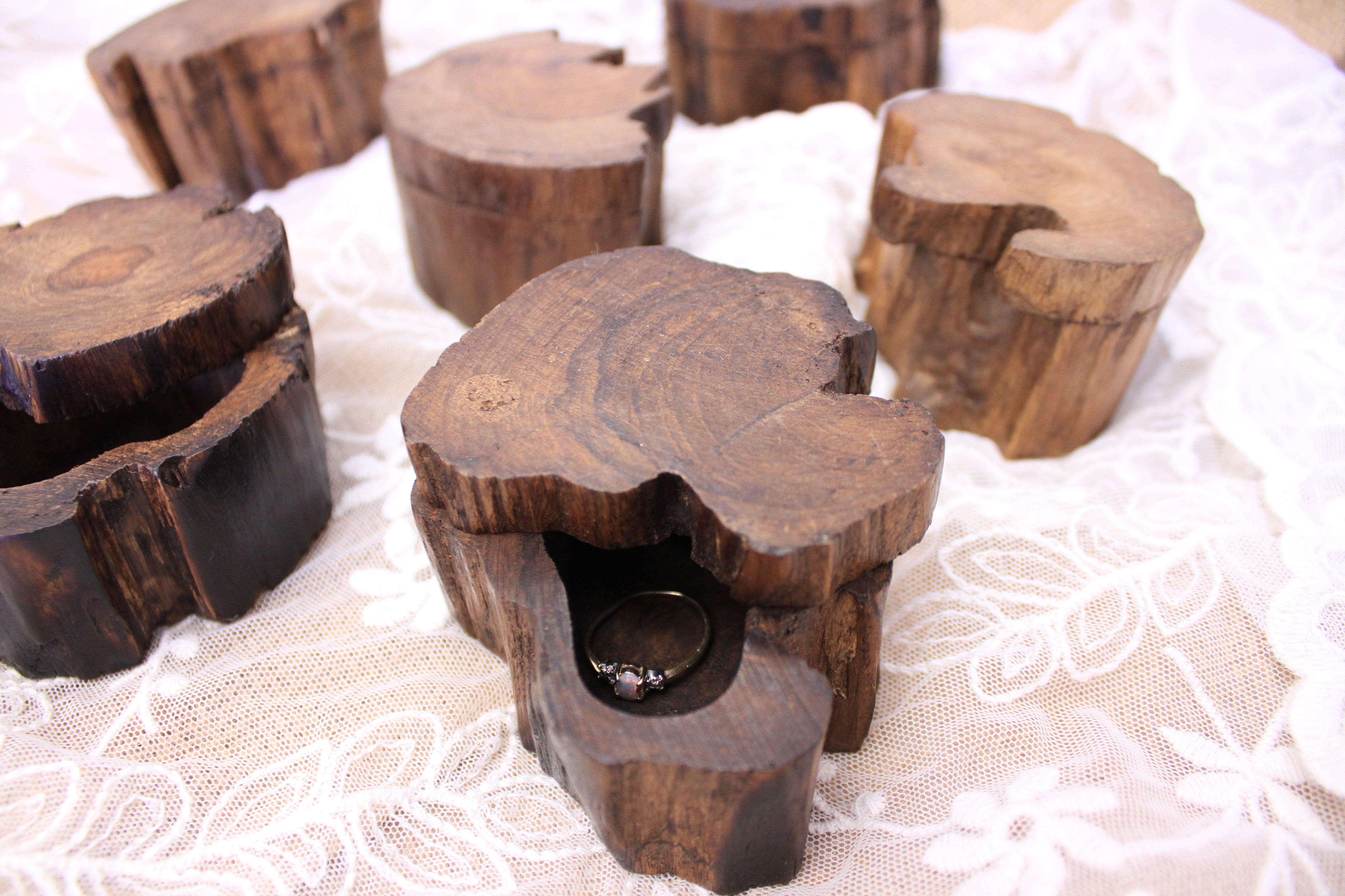 wooden engagement ring box