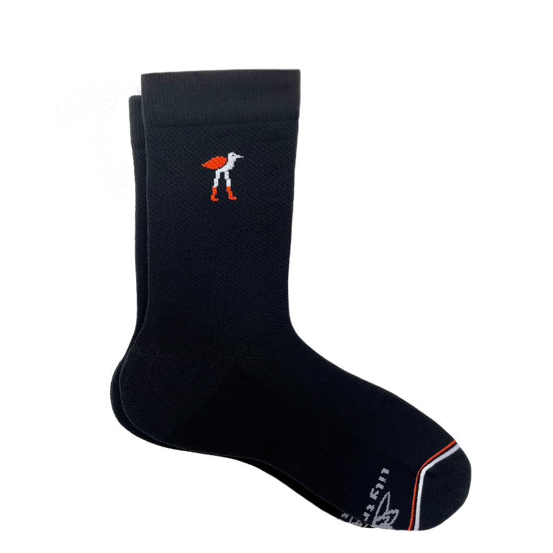 Ultra-Light Solid Black Crew Socks - Lily Trotters product image