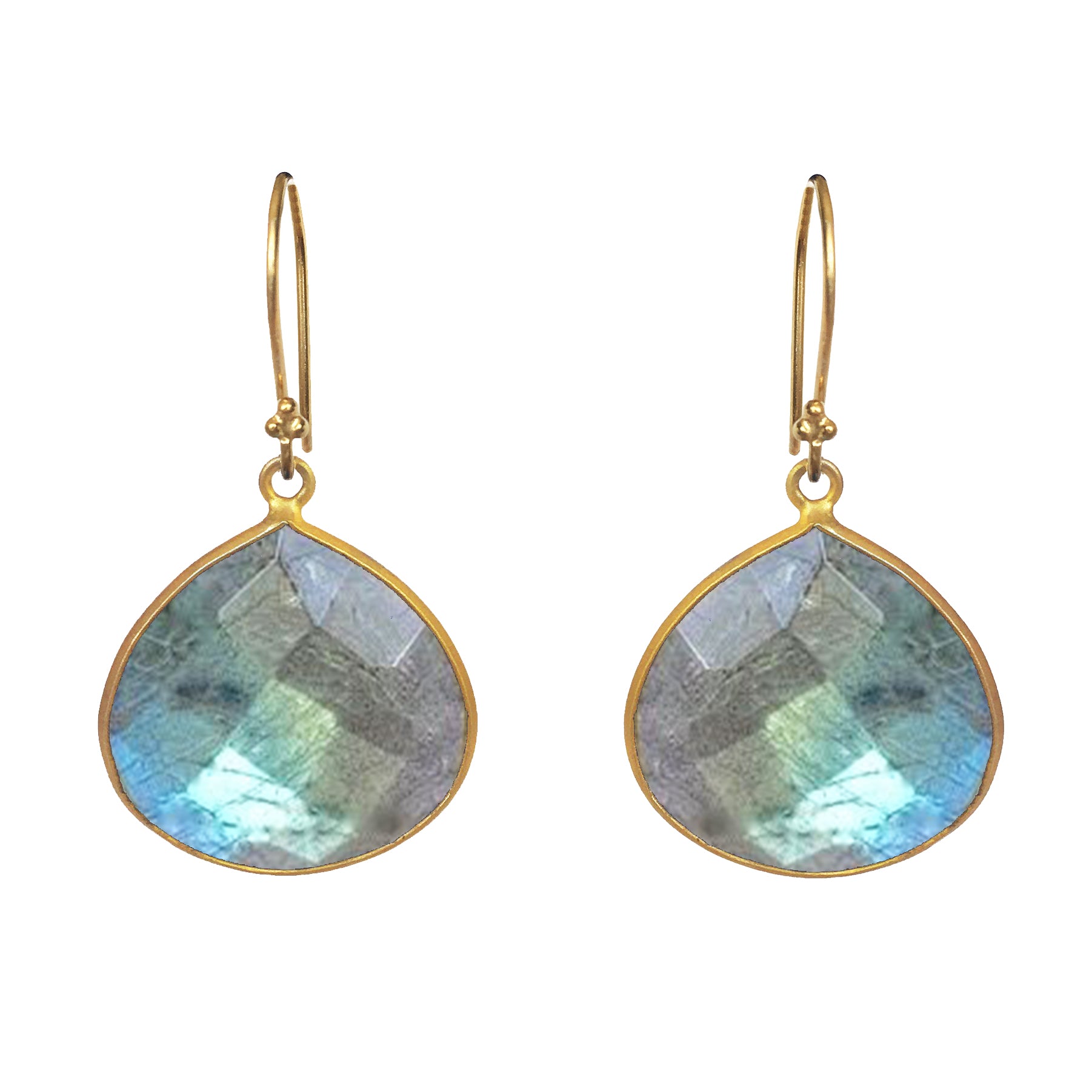 Large Labradorite Dangle Earrings