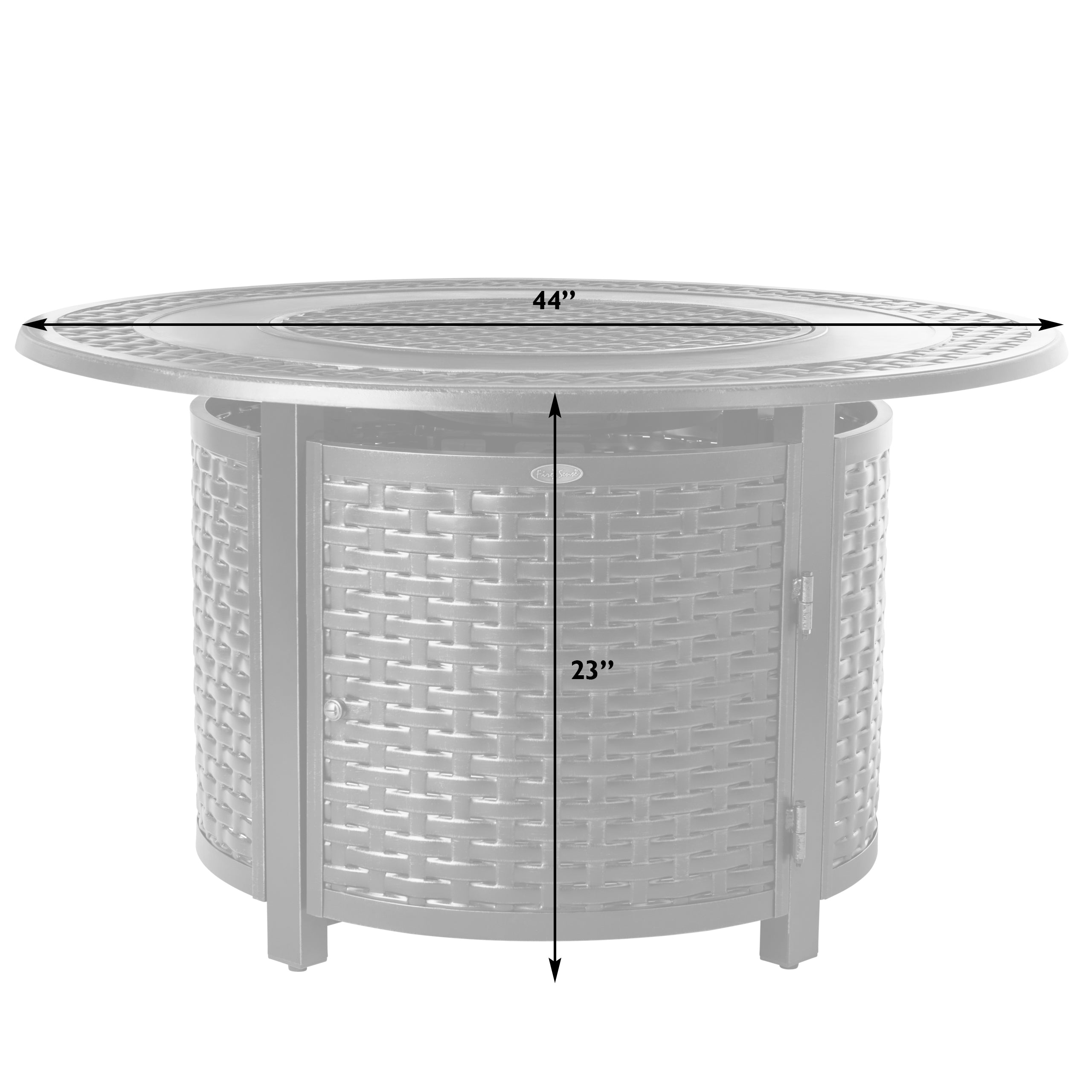 Bellante Woven Aluminum Lpg Fire Pit Fire Sense