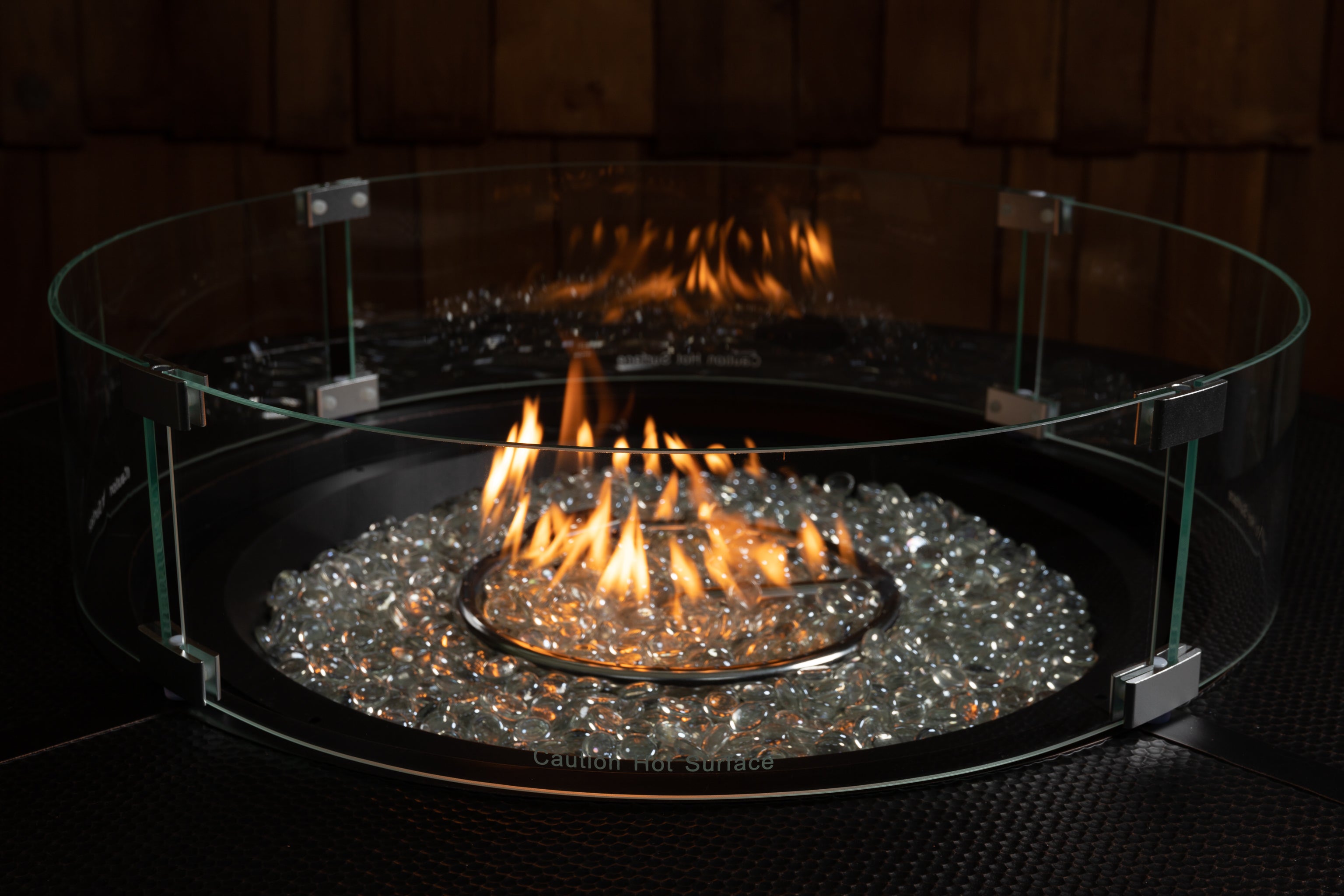 Tempered Glass Wind Guard for Round Fire Pits - Fire Sense