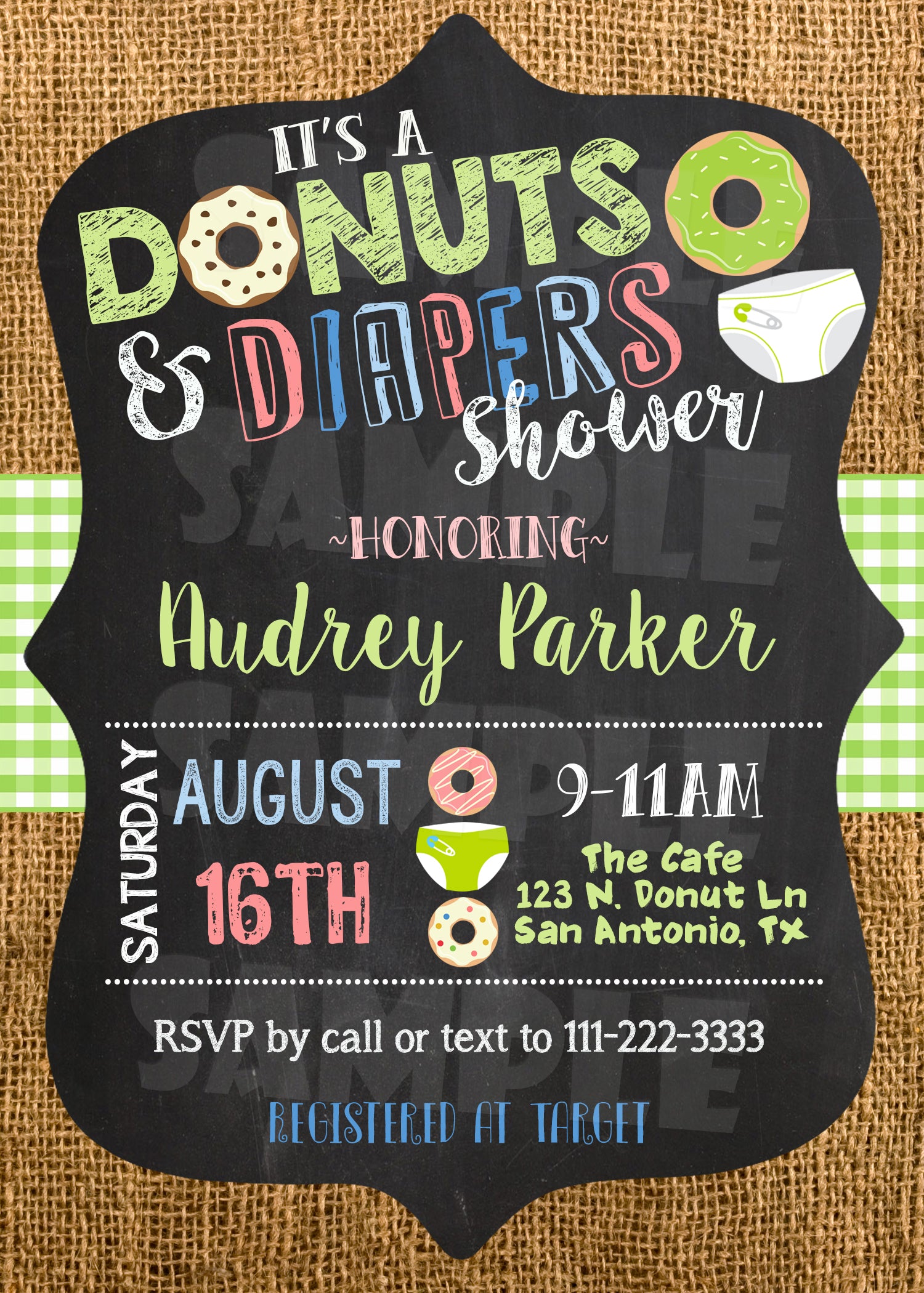 diapers and donuts invitation