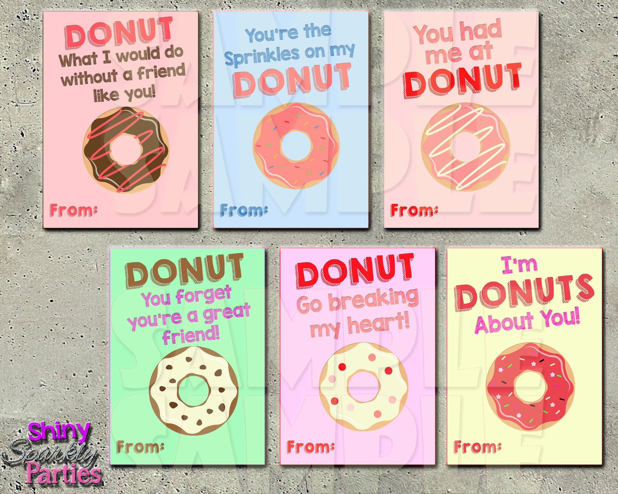 Valentine S Day Forever Fab Boutique - donut valentine cards printable valentines digital file only digital download printable