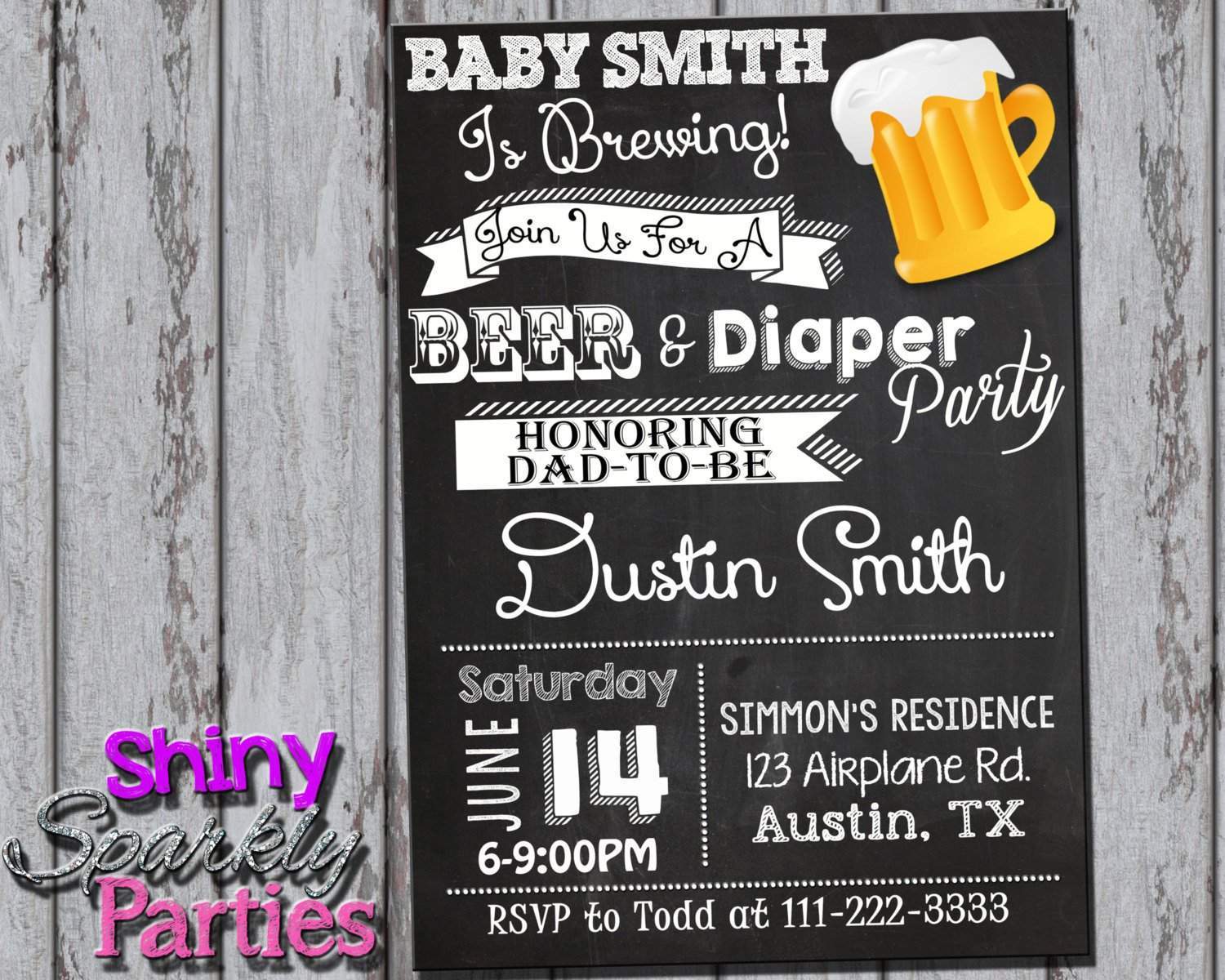 baby shower and diaper party invitations