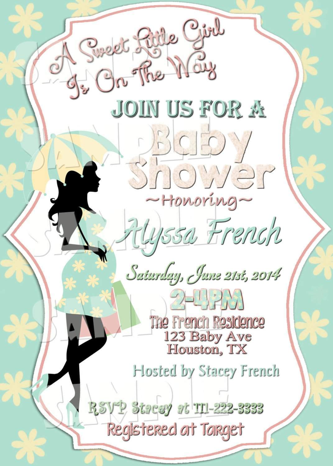 Silhouette Baby Shower Invitations 6