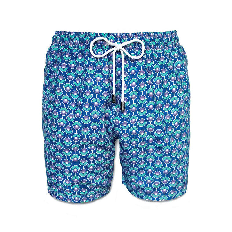 98 Coast Av. Mens Swim Trunks Retro Flowers | BoatSeason