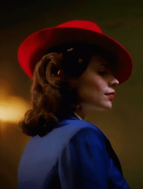 Agent Peggy Carter wearing Besame Red Velvet Lipstick