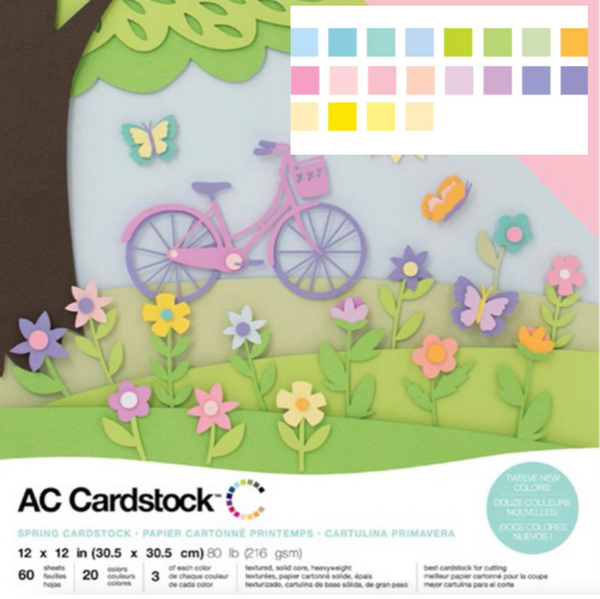 49 and Market 12x12 White 110lb. Essential Cardstock {B617}