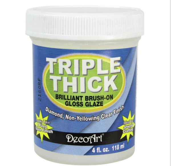 Decoart Americana Triple Thick Brilliant Brush on Gloss Glaze 2oz 4oz 8oz /  Wide -  Denmark