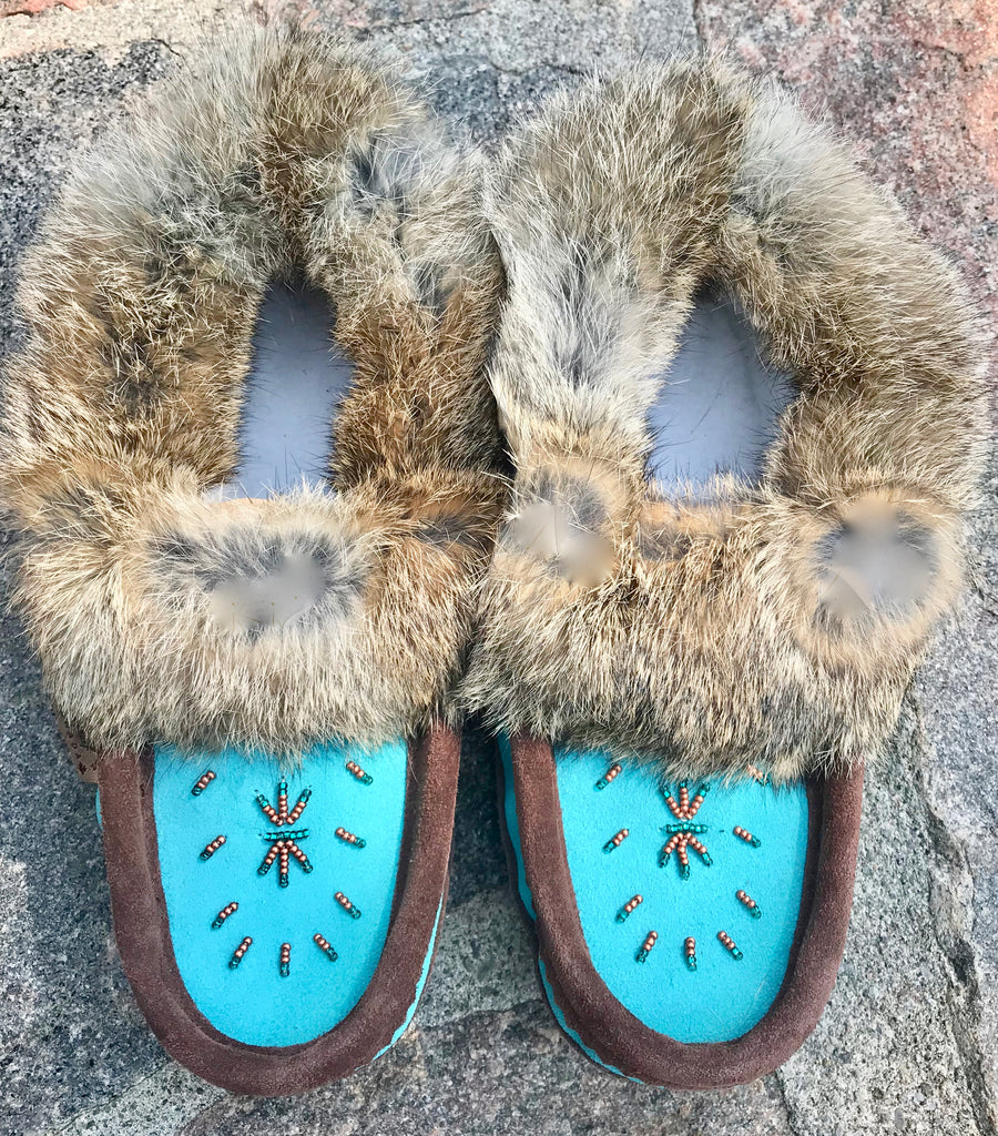 turquoise moccasins