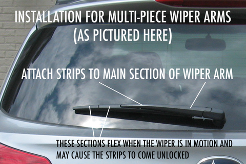 Window Squeegee Cleaning WiperTags attach to rear wiper blades