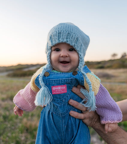 Matilda from @justy_olive in the Sunrise Beanie Blue